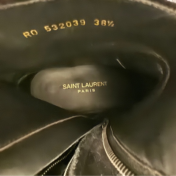 SAINT LAURENT WEST Suede Ankle Harness Boots - VG - 38 1/2 - Picture 10 of 14